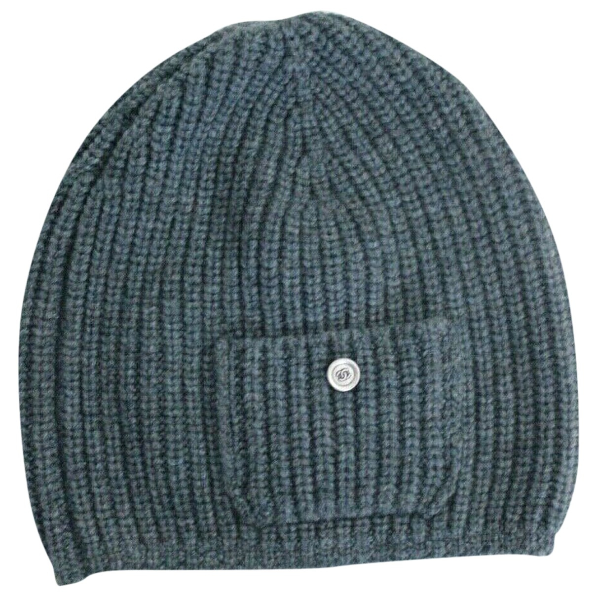 Wool beanie Chanel Khaki size S 